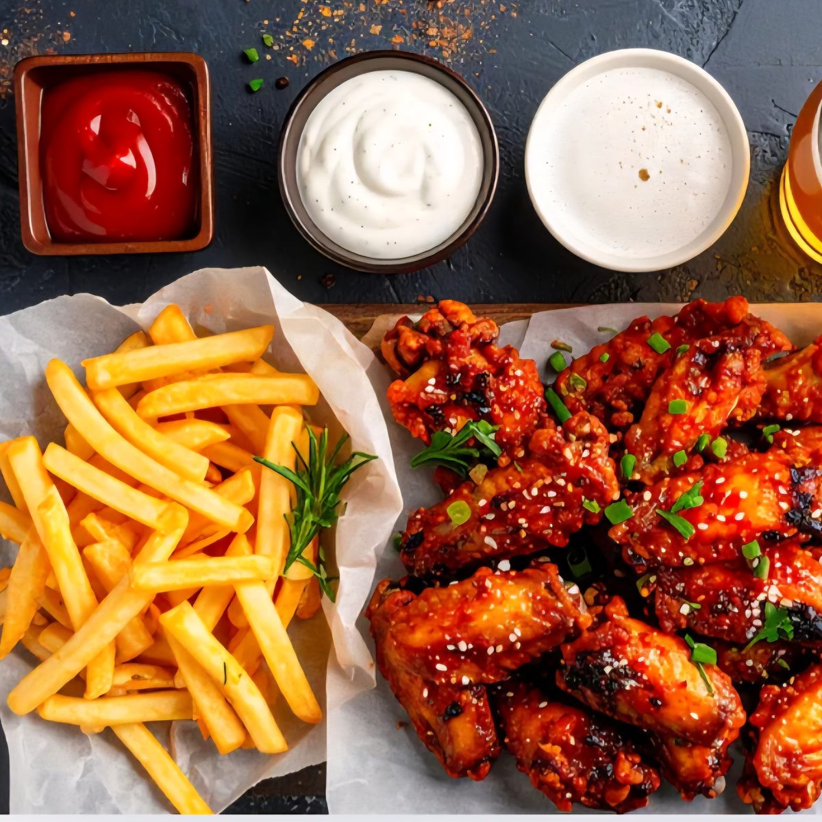 6pc Wings & Fries