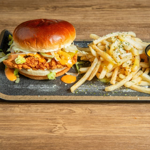 Bang Bang Chicken Sandwich with Fries